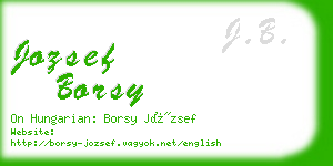 jozsef borsy business card